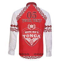 Custom Tonga Mate Maa Rugby Family Matching Long Sleeve Bodycon Dress and Hawaiian Shirt Go Champions LT05 - Polynesian Pride
