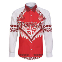 Custom Tonga Mate Maa Rugby Family Matching Short Sleeve Bodycon Dress and Hawaiian Shirt Go Champions LT05 Dad's Shirt - Long Sleeve Red - Polynesian Pride