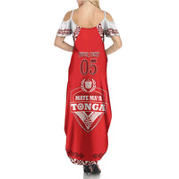 Custom Tonga Mate Maa Rugby Family Matching Summer Maxi Dress and Hawaiian Shirt Go Champions LT05 - Polynesian Pride