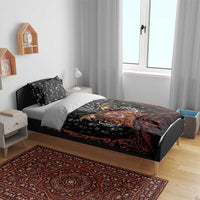 Aloha Halloween Bedding Set Horror Tiki Heavy Metal Style - Polynesian Pride