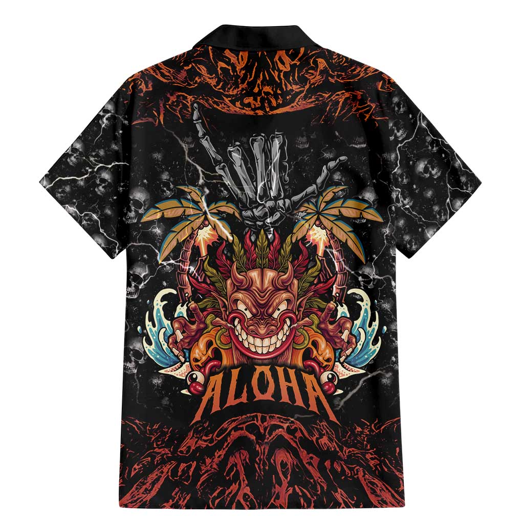 Aloha Halloween Family Matching Mermaid Dress and Hawaiian Shirt Horror Tiki Heavy Metal Style LT05 - Polynesian Pride