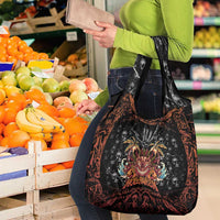 Aloha Halloween Grocery Bag Horror Tiki Heavy Metal Style - Polynesian Pride