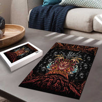 Aloha Halloween Puzzle Horror Tiki Heavy Metal Style - Polynesian Pride