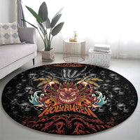 Aloha Halloween Round Carpet Horror Tiki Heavy Metal Style LT05 - Polynesian Pride
