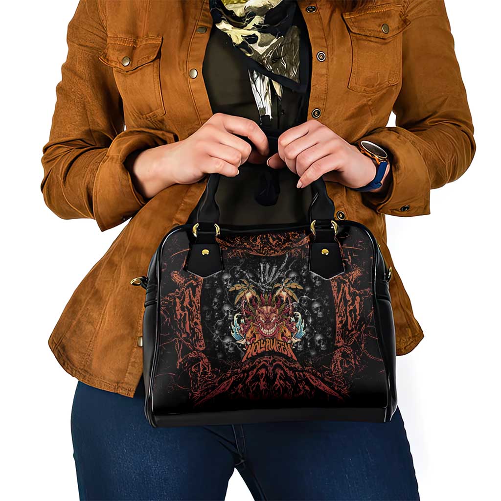 Aloha Halloween Shoulder Handbag Horror Tiki Heavy Metal Style - Polynesian Pride