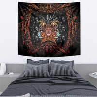 Aloha Halloween Tapestry Horror Tiki Heavy Metal Style - Polynesian Pride