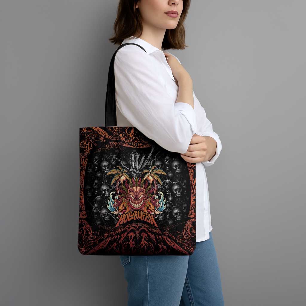 Aloha Halloween Tote Bag Horror Tiki Heavy Metal Style - Polynesian Pride