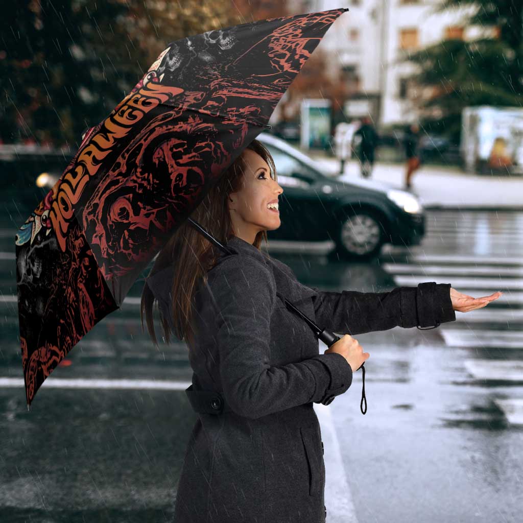 Aloha Halloween Umbrella Horror Tiki Heavy Metal Style - Polynesian Pride