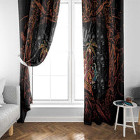 Aloha Halloween Window Curtain Horror Tiki Heavy Metal Style LT05 - Polynesian Pride