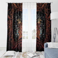 Aloha Halloween Window Curtain Horror Tiki Heavy Metal Style LT05 - Polynesian Pride