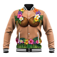 Hawaii Hula Costume Baseball Jacket Coconut Bra Lei Flowers Grass Skirt LT05 Unisex Beige - Polynesian Pride