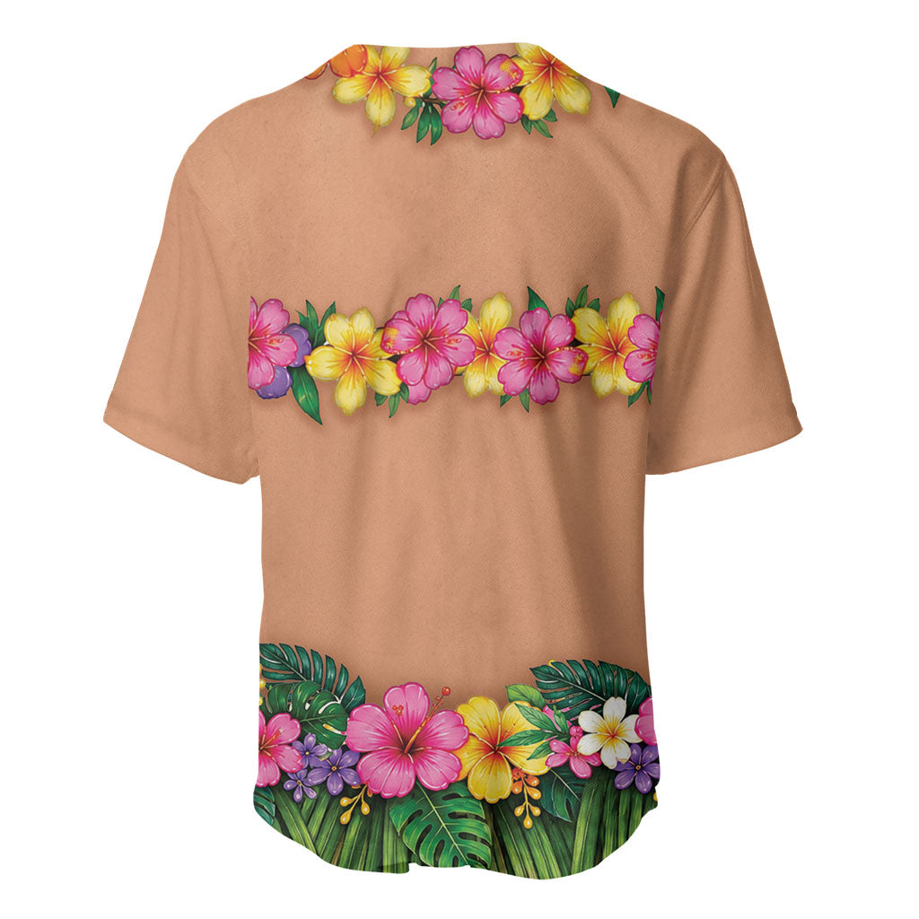 Hawaii Hula Costume Baseball Jersey Coconut Bra Lei Flowers Grass Skirt LT05 - Polynesian Pride