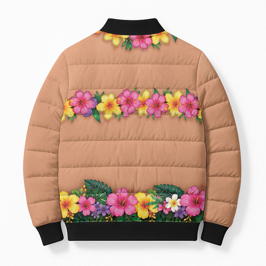 Hawaii Hula Costume Bomber Puffer Jacket Coconut Bra Lei Flowers Grass Skirt LT05 - Polynesian Pride
