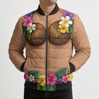 Hawaii Hula Costume Bomber Puffer Jacket Coconut Bra Lei Flowers Grass Skirt LT05 - Polynesian Pride