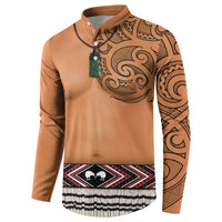 New Zealand Maori Tattoo Costume Button Sweatshirt LT05 - Polynesian Pride