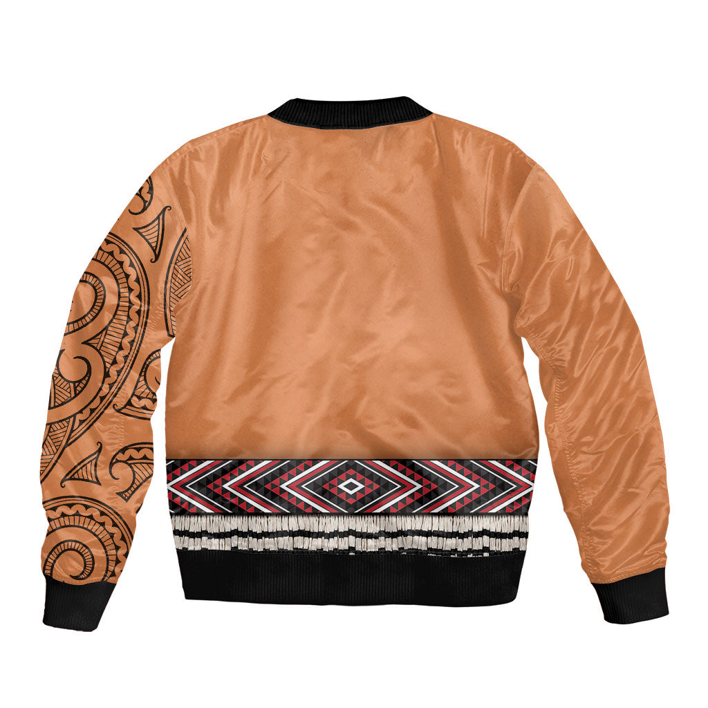 New Zealand Maori Tattoo Costume Sleeve Zip Bomber Jacket LT05 - Polynesian Pride