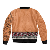 New Zealand Maori Tattoo Costume Sleeve Zip Bomber Jacket LT05 - Polynesian Pride