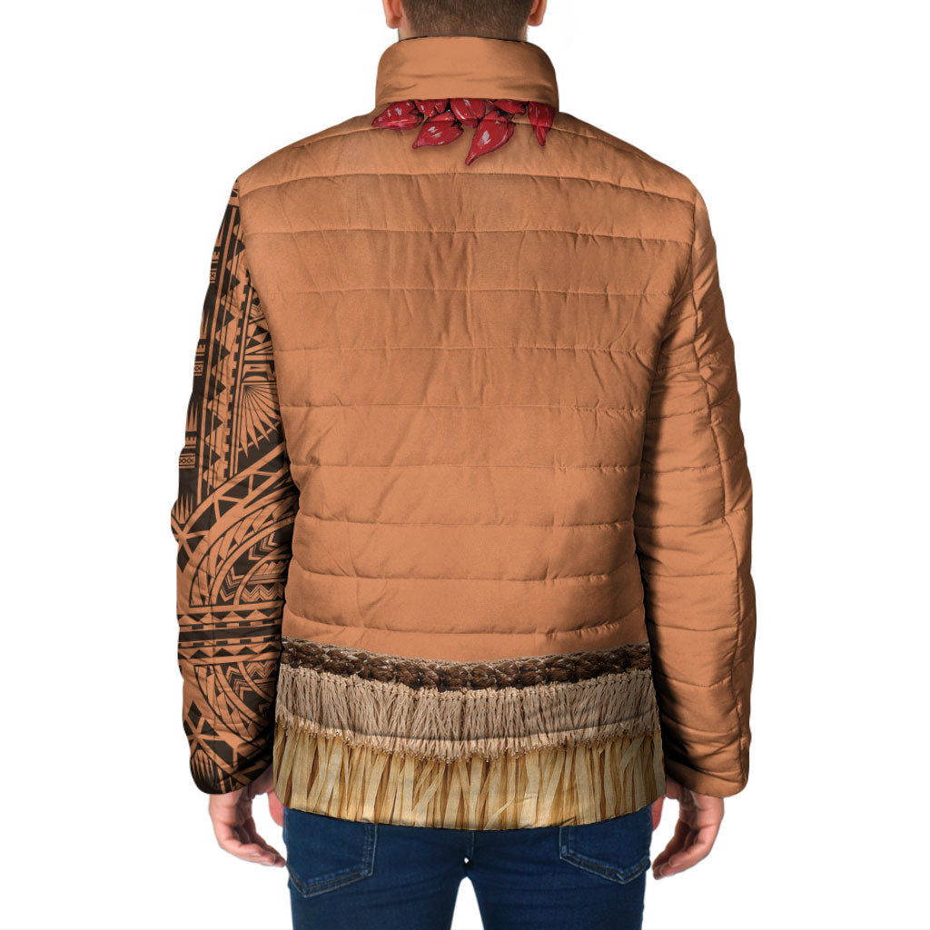 Samoa Tribal Tattoo Costume Padded Jacket Ula Fala Necklace LT05 - Polynesian Pride