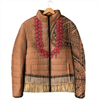 Samoa Tribal Tattoo Costume Padded Jacket Ula Fala Necklace LT05 - Polynesian Pride