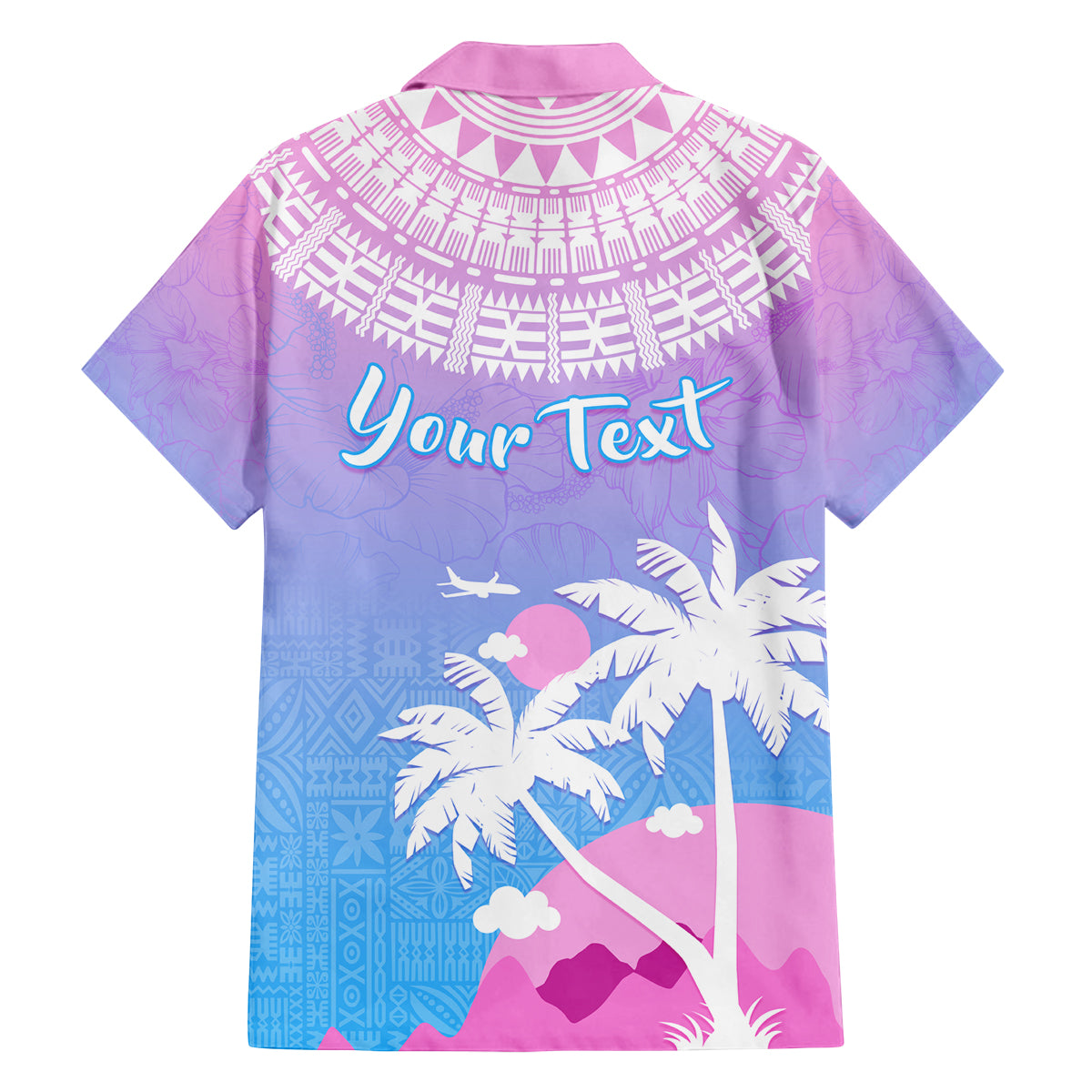 Personalised Fiji Your Paradise Festival Family Matching Puletasi Dress and Hawaiian Shirt With Fijian Masi Tapa Pattern LT05 - Polynesian Pride