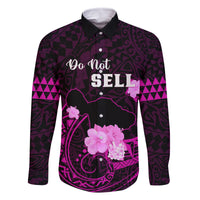 Hawaii Strong Maui Family Matching Off Shoulder Long Sleeve Dress and Hawaiian Shirt Lahaina Is Not For Sale LT05 Dad's Shirt - Long Sleeve Pink - Polynesian Pride