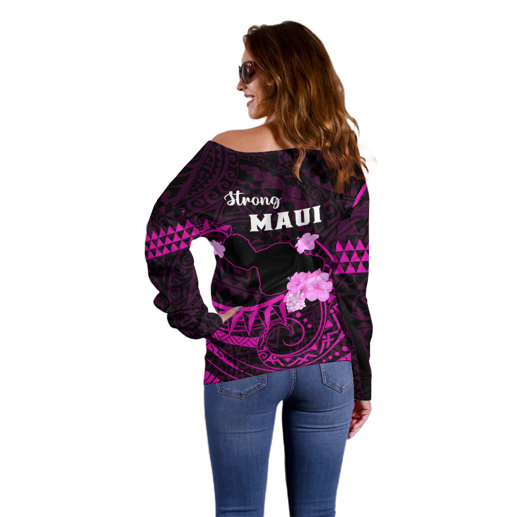 Hawaii Strong Maui Off Shoulder Sweater Lahaina Is Not For Sale LT05 - Polynesian Pride