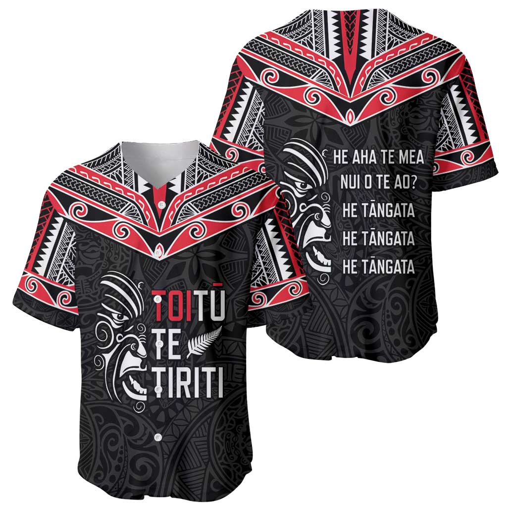 Aotearoa Toitu Te Tiriti Baseball Jersey New Zealand Honour The Treaty LT05 - Polynesian Pride