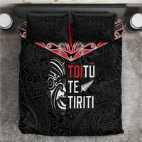 Aotearoa Toitu Te Tiriti Bedding Set New Zealand Honour The Treaty LT05 Black - Polynesian Pride