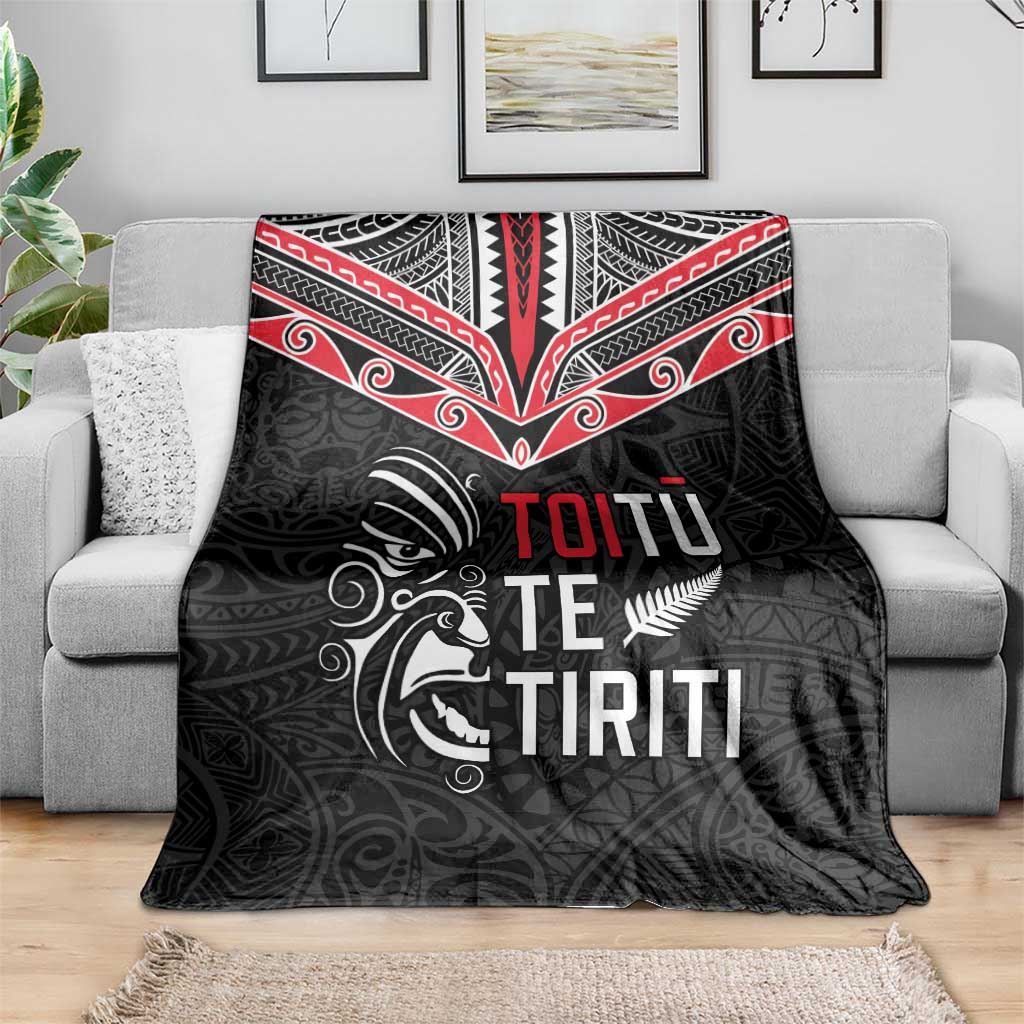 Aotearoa Toitu Te Tiriti Blanket New Zealand Honour The Treaty LT05 - Polynesian Pride