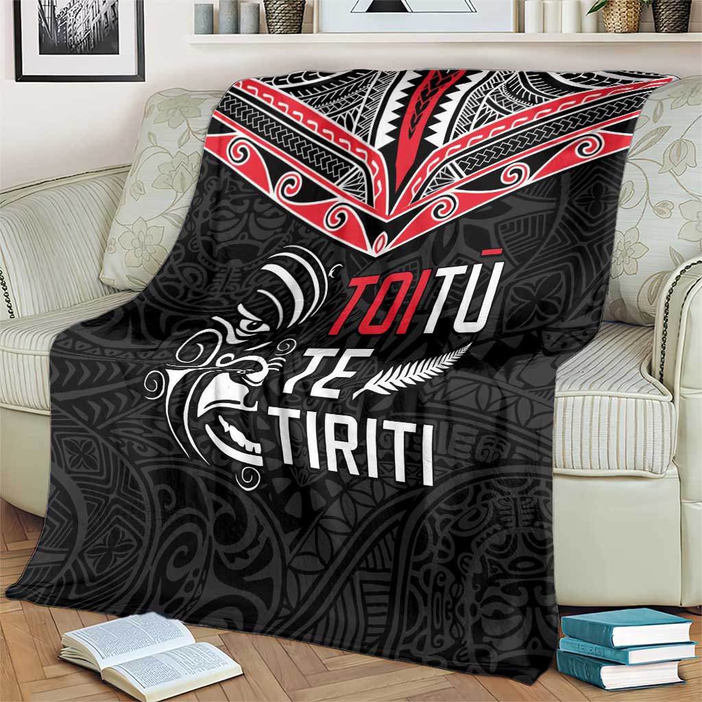 Aotearoa Toitu Te Tiriti Blanket New Zealand Honour The Treaty LT05 - Polynesian Pride