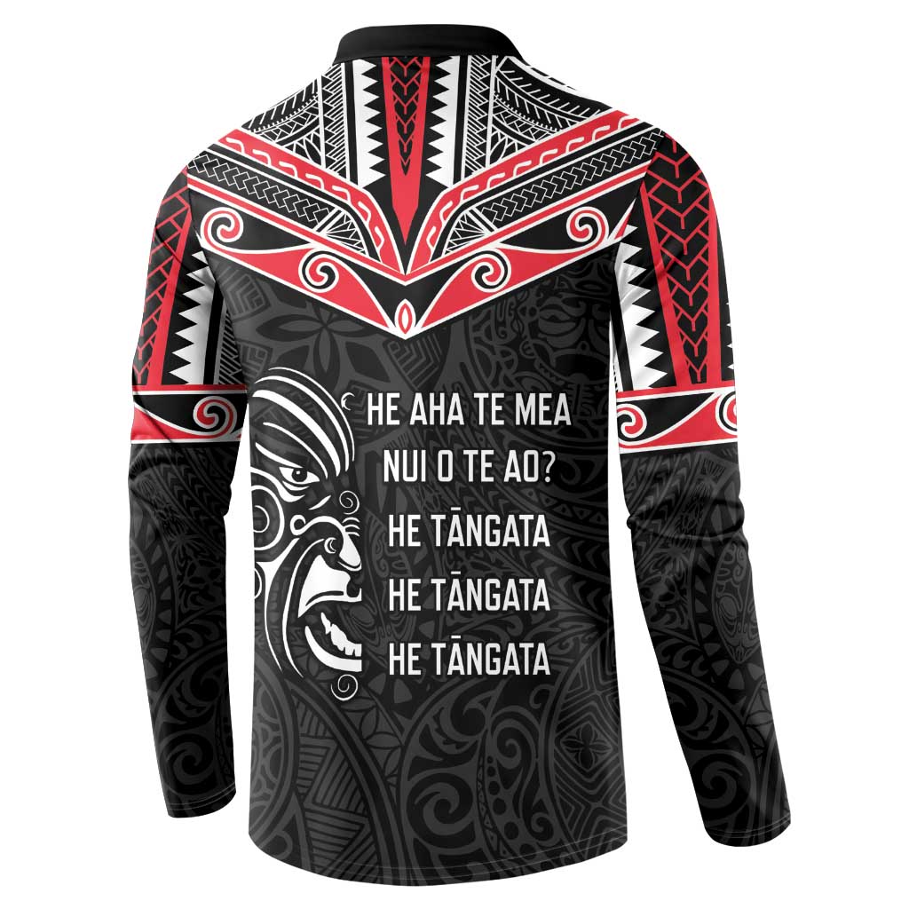 Aotearoa Toitu Te Tiriti Button Sweatshirt New Zealand Honour The Treaty LT05 - Polynesian Pride