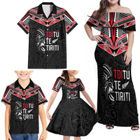 Aotearoa Toitu Te Tiriti Family Matching Off Shoulder Maxi Dress and Hawaiian Shirt New Zealand Honour The Treaty LT05 - Polynesian Pride