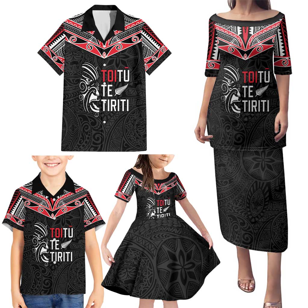 Aotearoa Toitu Te Tiriti Family Matching Puletasi and Hawaiian Shirt New Zealand Honour The Treaty LT05 - Polynesian Pride