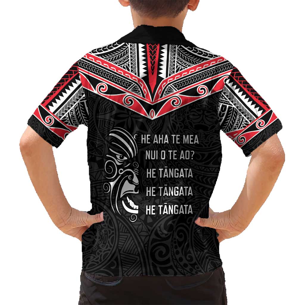Aotearoa Toitu Te Tiriti Family Matching Tank Maxi Dress and Hawaiian Shirt New Zealand Honour The Treaty LT05 - Polynesian Pride