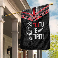 Aotearoa Toitu Te Tiriti Garden Flag New Zealand Honour The Treaty LT05 House Flag Black - Polynesian Pride
