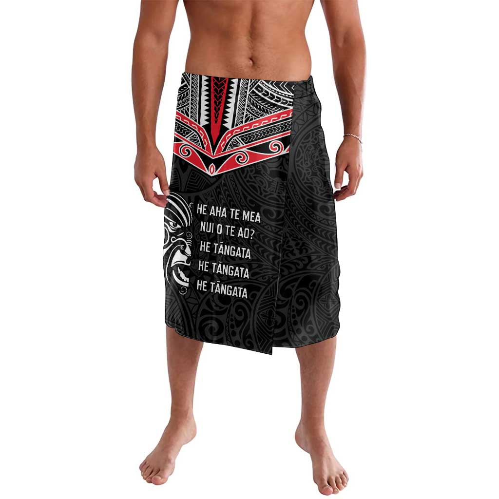 Aotearoa Toitu Te Tiriti Lavalava New Zealand Honour The Treaty LT05 Black - Polynesian Pride