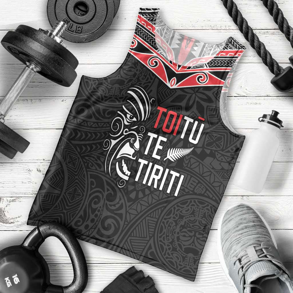 Aotearoa Toitu Te Tiriti Men Tank Top New Zealand Honour The Treaty LT05 - Polynesian Pride