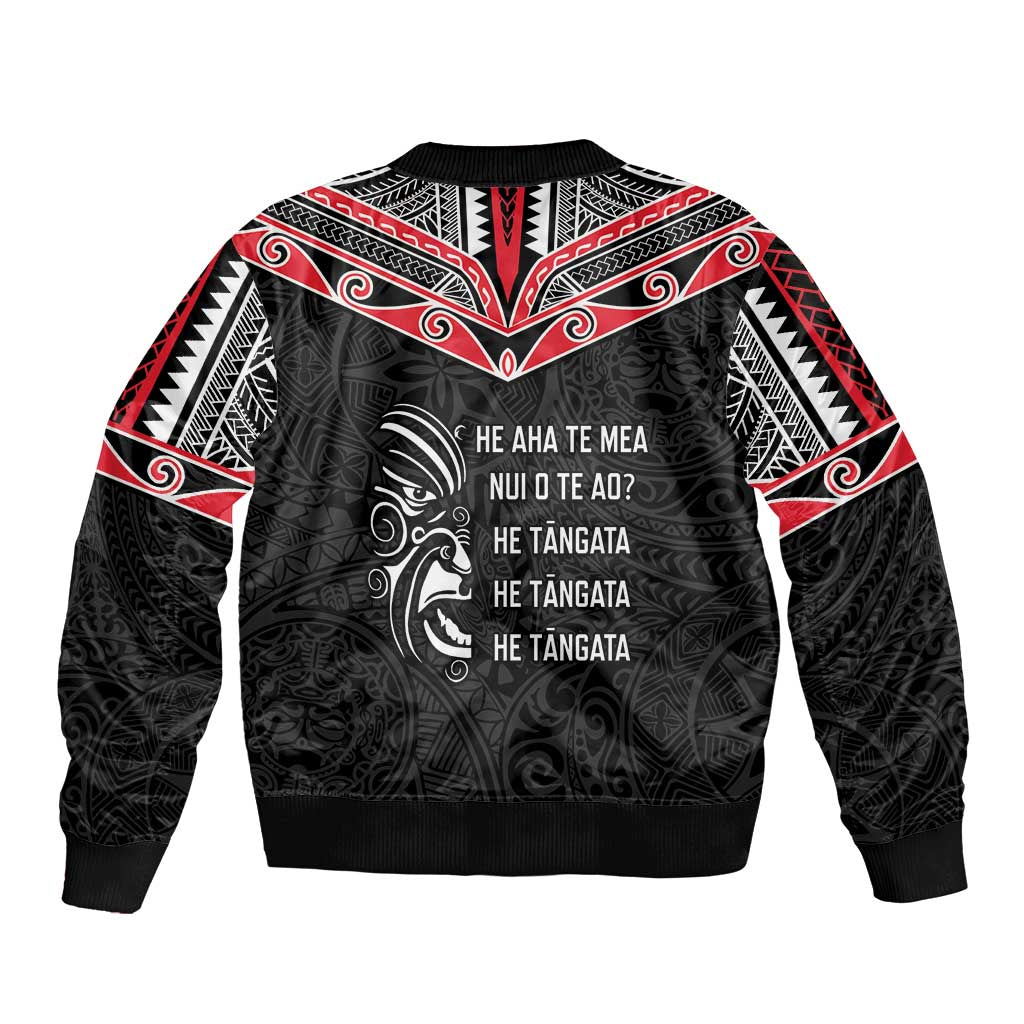 Aotearoa Toitu Te Tiriti Sleeve Zip Bomber Jacket New Zealand Honour The Treaty LT05 - Polynesian Pride