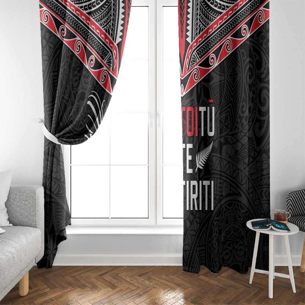 Aotearoa Toitu Te Tiriti Window Curtain New Zealand Honour The Treaty LT05 - Polynesian Pride