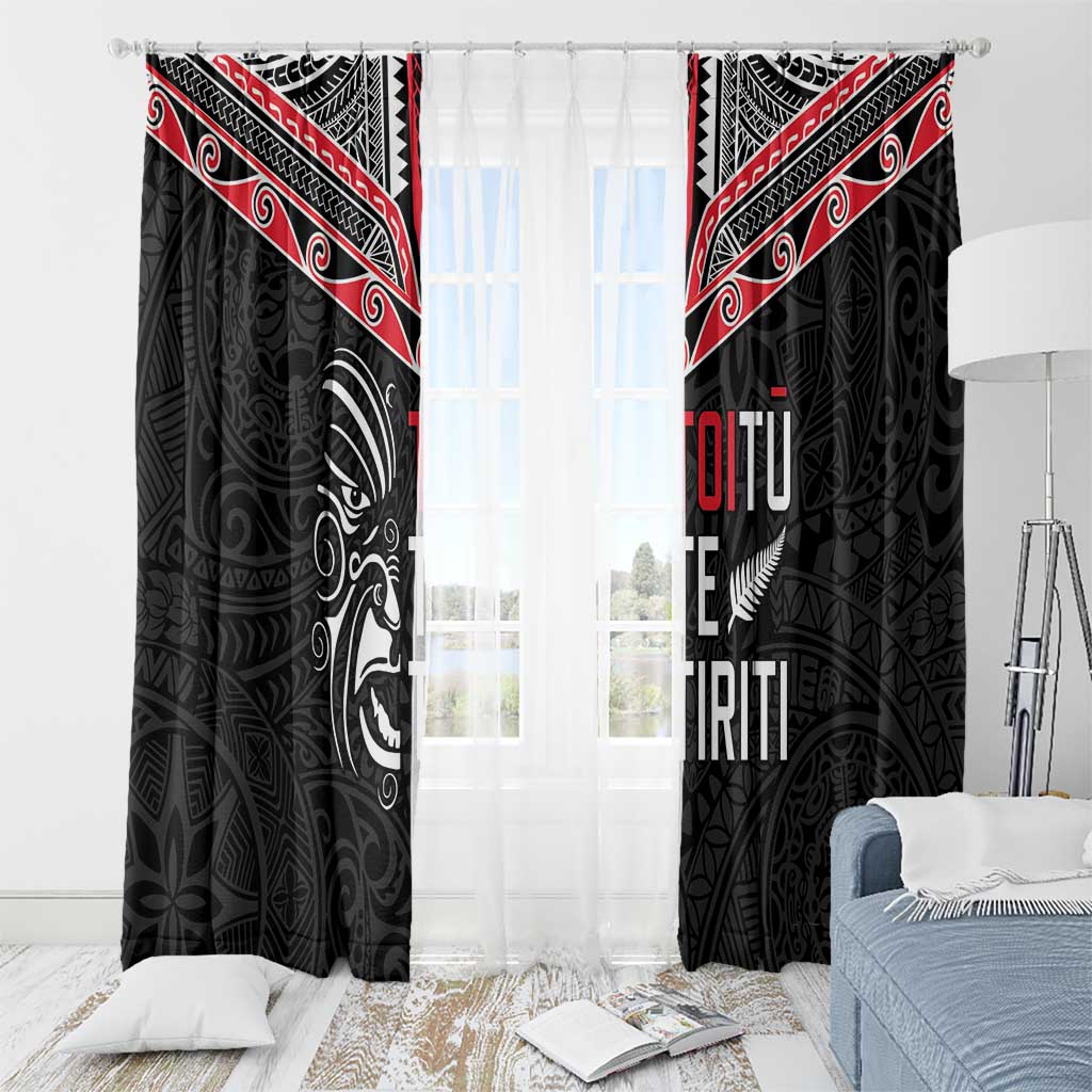 Aotearoa Toitu Te Tiriti Window Curtain New Zealand Honour The Treaty LT05 - Polynesian Pride
