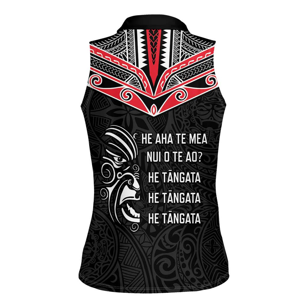 Aotearoa Toitu Te Tiriti Women Sleeveless Polo Shirt New Zealand Honour The Treaty LT05 - Polynesian Pride