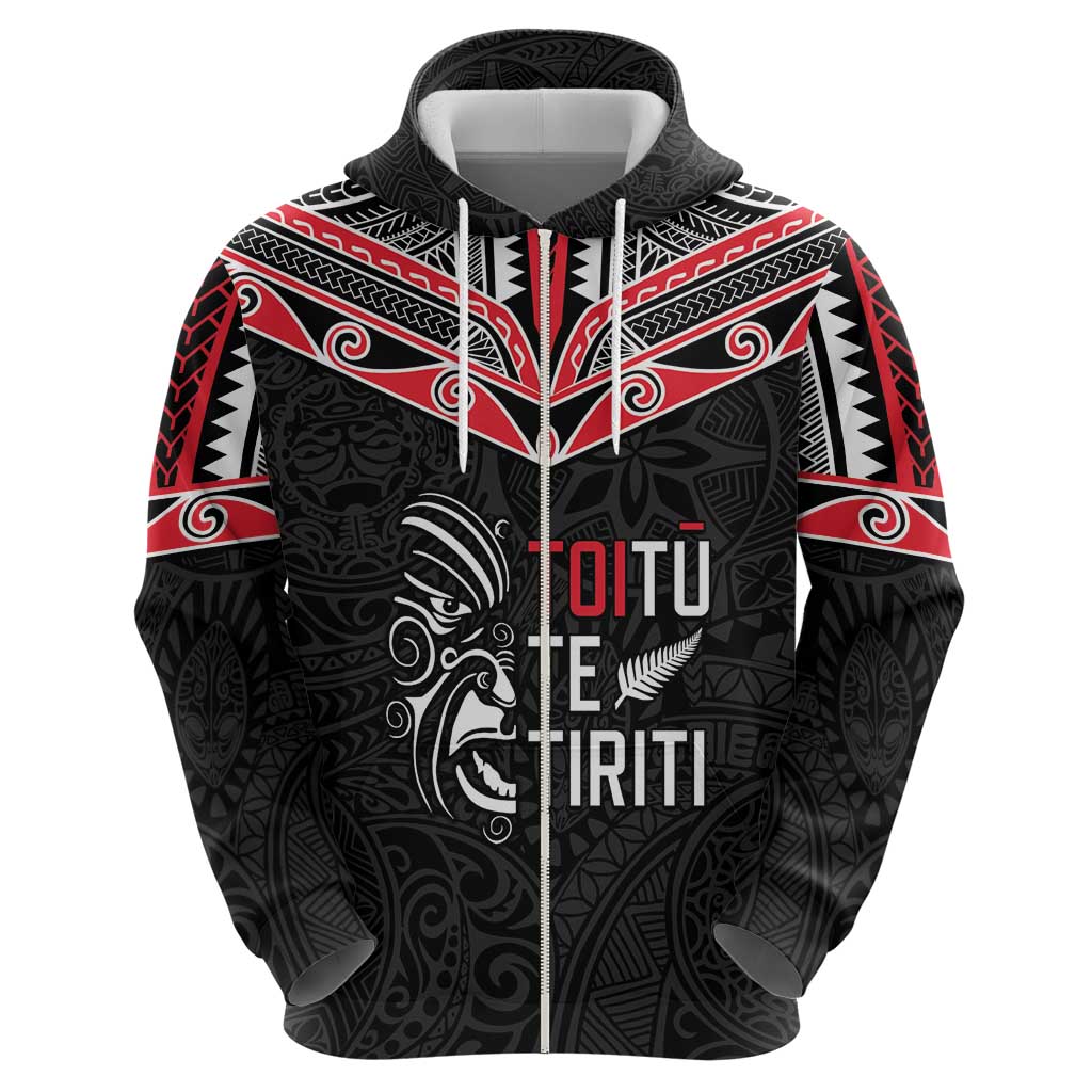 Aotearoa Toitu Te Tiriti Zip Hoodie New Zealand Honour The Treaty LT05 - Polynesian Pride