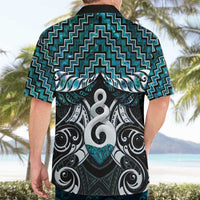New Zealand Maori Hawaiian Shirt Poutama Pikorua Turquoise Paua Shell LT05 - Polynesian Pride