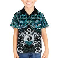 New Zealand Maori Hawaiian Shirt Poutama Pikorua Turquoise Paua Shell LT05 - Polynesian Pride