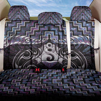 New Zealand Maori Back Car Seat Cover Poutama Pikorua Purple Paua Shell LT05 One Size Purple - Polynesian Pride