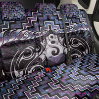 New Zealand Maori Back Car Seat Cover Poutama Pikorua Purple Paua Shell LT05 - Polynesian Pride