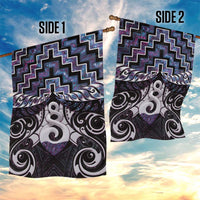 New Zealand Maori Garden Flag Poutama Pikorua Purple Paua Shell LT05 - Polynesian Pride