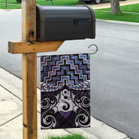 New Zealand Maori Garden Flag Poutama Pikorua Purple Paua Shell LT05 - Polynesian Pride