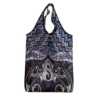 New Zealand Maori Grocery Bag Poutama Pikorua Purple Paua Shell LT05 - Polynesian Pride