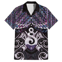 New Zealand Maori Hawaiian Shirt Poutama Pikorua Purple Paua Shell LT05 Purple - Polynesian Pride
